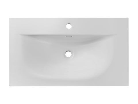 Möbelwaschbecken Skyla I 81 × 46 cm – Weiß, matt, eckig – Ansicht 3