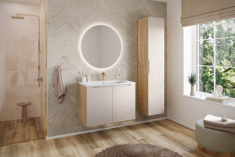 Möbelwaschbecken Skyla I 81 × 46 cm – Weiß, matt, eckig – Ansicht 4