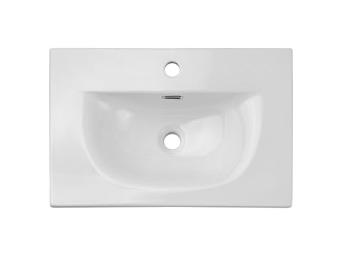 Möbelwaschbecken Skyla III 61 × 40 cm – Weiß, glänzend, eckig – Ansicht 5