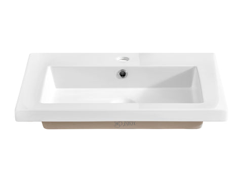 Möbelwaschbecken Spira 61 × 46 cm – Weiß, glänzend, eckig – Ansicht 2