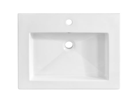 Möbelwaschbecken Spira 61 × 46 cm – Weiß, glänzend, eckig – Ansicht 3