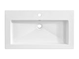 Möbelwaschbecken Spira 81 × 46 cm – Weiß, glänzend, eckig – Ansicht 3