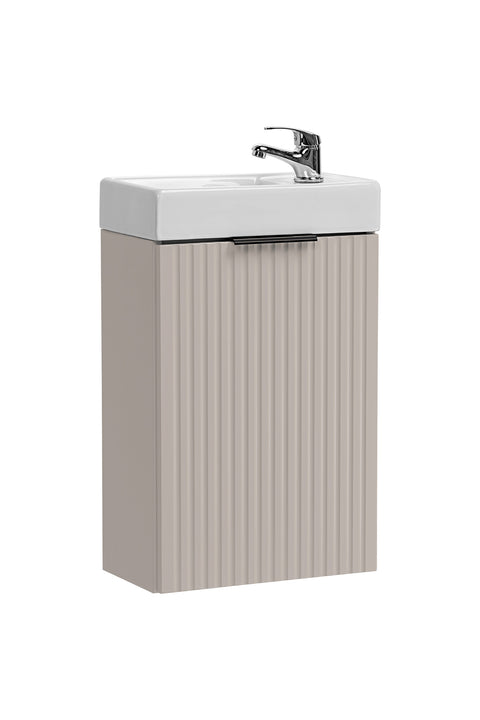 Möbelwaschbecken Vedra 40 × 22 cm – Weiß, glänzend, eckig