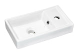 Möbelwaschbecken Vedra 40 × 22 cm – Weiß, glänzend, eckig – Ansicht 4