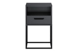 Nachttisch Navira Anthrazit 40 × 65 × 39 cm mit 1 Schublade – Ansicht 2