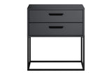 Nachttisch Navira Anthrazit 60 × 65 × 39 cm mit 2 Schubladen – Ansicht 2