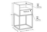 Nachttisch Navira Artisan Eiche 40 × 65 × 39 cm mit 1 Schublade – Ansicht 4