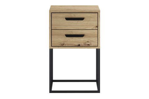 Nachttisch Navira Artisan Eiche 40 × 65 × 39 cm mit 2 Schubladen – Ansicht 2