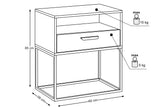 Nachttisch Navira Artisan Eiche 60 × 65 × 39 cm mit 1 Schublade – Ansicht 4
