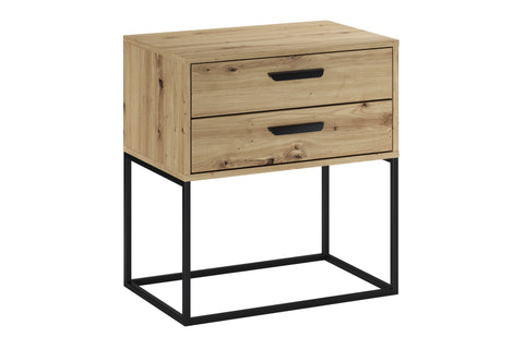 Nachttisch Navira Artisan Eiche 60 × 65 × 39 cm mit 2 Schubladen