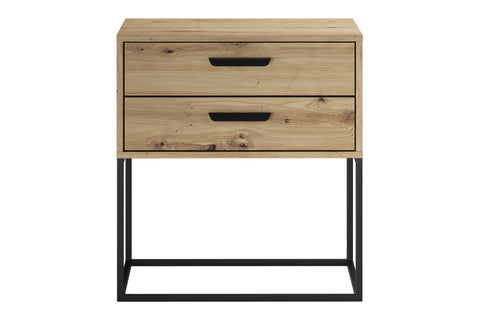 Nachttisch Navira Artisan Eiche 60 × 65 × 39 cm mit 2 Schubladen – Ansicht 2