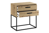Nachttisch Navira Artisan Eiche 60 × 65 × 39 cm mit 2 Schubladen – Ansicht 3