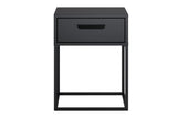 Nachttisch Navira Schwarz matt 40 × 65 × 39 cm mit 1 Schublade (Art.-Nr. CO-P-001066) – Ansicht 2