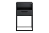 Nachttisch Navira Schwarz matt 40 × 65 × 39 cm mit 1 Schublade (Art.-Nr. CO-P-001067) – Ansicht 2