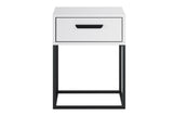 Nachttisch Navira Weiß 40 × 52 × 39 cm mit 1 Schublade – Ansicht 2