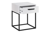 Nachttisch Navira Weiß 40 × 52 × 39 cm mit 1 Schublade – Ansicht 3