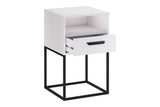 Nachttisch Navira Weiß 40 × 65 × 39 cm mit 1 Schublade – Ansicht 3