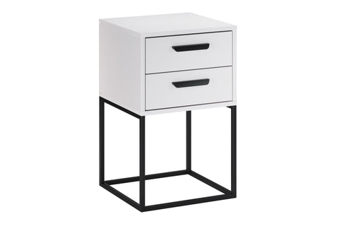 Nachttisch Navira Weiß 40 × 65 × 39 cm mit 2 Schubladen
