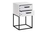Nachttisch Navira Weiß 40 × 65 × 39 cm mit 2 Schubladen – Ansicht 3