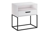 Nachttisch Navira Weiß 60 × 65 × 39 cm mit 1 Schublade