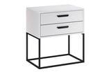 Nachttisch Navira Weiß 60 × 65 × 39 cm mit 2 Schubladen