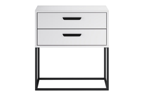 Nachttisch Navira Weiß 60 × 65 × 39 cm mit 2 Schubladen – Ansicht 2