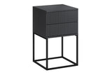Nachttisch Spella Anthrazit 40 × 65 × 39 cm mit 2 Schubladen