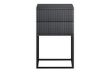 Nachttisch Spella Anthrazit 40 × 65 × 39 cm mit 2 Schubladen – Ansicht 2