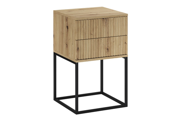 Nachttisch Spella Artisan Eiche 40 × 65 × 39 cm mit 2 Schubladen