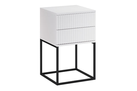 Nachttisch Spella Weiß 40 × 65 × 39 cm mit 2 Schubladen