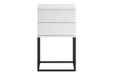 Nachttisch Spella Weiß 40 × 65 × 39 cm mit 2 Schubladen – Ansicht 2