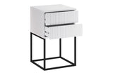 Nachttisch Spella Weiß 40 × 65 × 39 cm mit 2 Schubladen – Ansicht 3