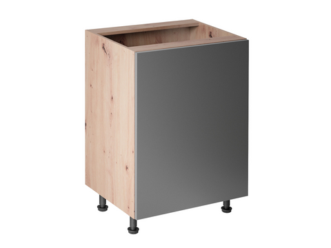 Nexa Küchenmöbel-Set – grifflos mit Push-to-Open – Woodline / Schwarz Metallic – Ansicht 4