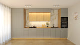 Küchenzeile Nexa Beige & Woodline – 460 cm – KÜ-LN-003