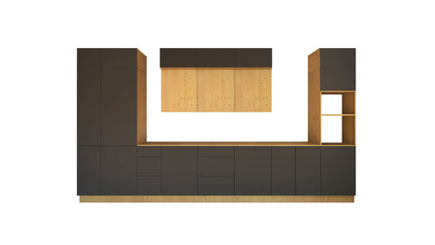 Nexa Küchenmöbel-Set KÜ-LN-003 – 460 cm – Grau & Woodline – Ansicht 2