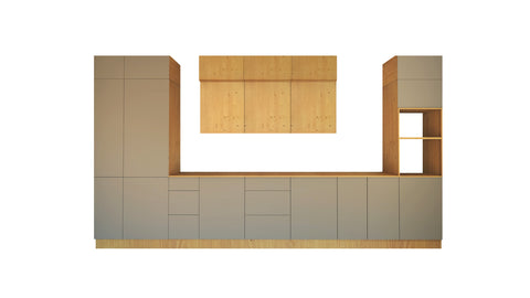 Nexa Küchenmöbel-Set KÜ-LN-003 – 460 cm – Woodline & Beige – Ansicht 2