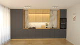 Küchenzeile Nexa Woodline & Grau – 460 cm – KÜ-LN-003