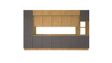 Nexa Küchenzeile KÜ-LN-005 – Woodline & Grau – 420 cm – Ansicht 2