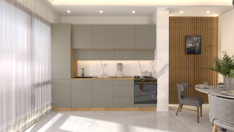 Nexa Küchenzeile KÜ-LN-006 – Beige – 300 cm – Ansicht 4