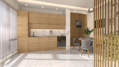 Nexa Küchenzeile KÜ-LN-006 – Woodline – 300 cm – Ansicht 3