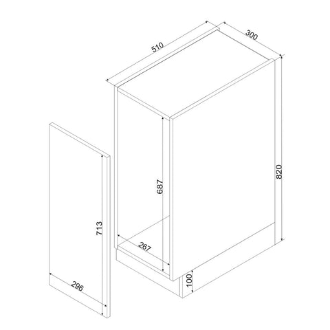 Apothekerschrank D30 CARGO – Elvara – Platzsparendes Design