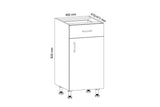 Unterschrank D40S1 P/L - Provence - Elegante Stauraumoptionen für moderne Küchen. - ROYAL24_MARKT