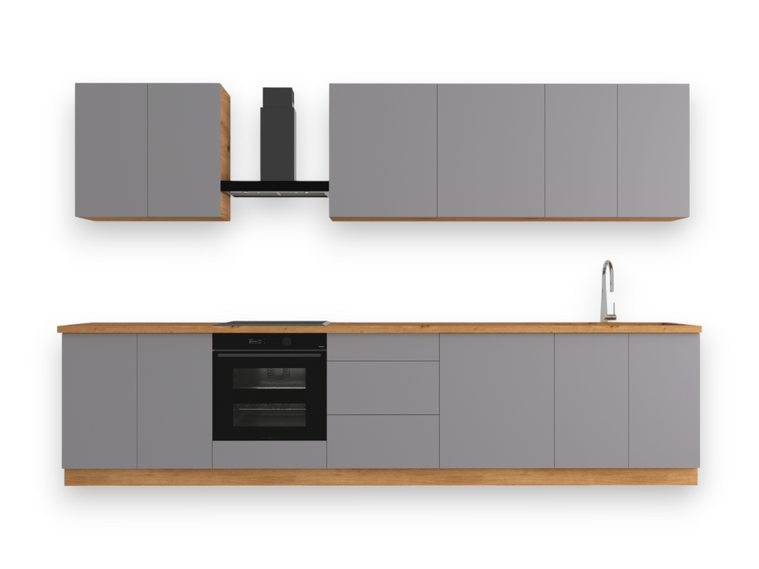 Küchenzeile K89 - G340 - Langen Beige -  Strapazierfähig mit modernem Flair - ROYAL24_MARKT