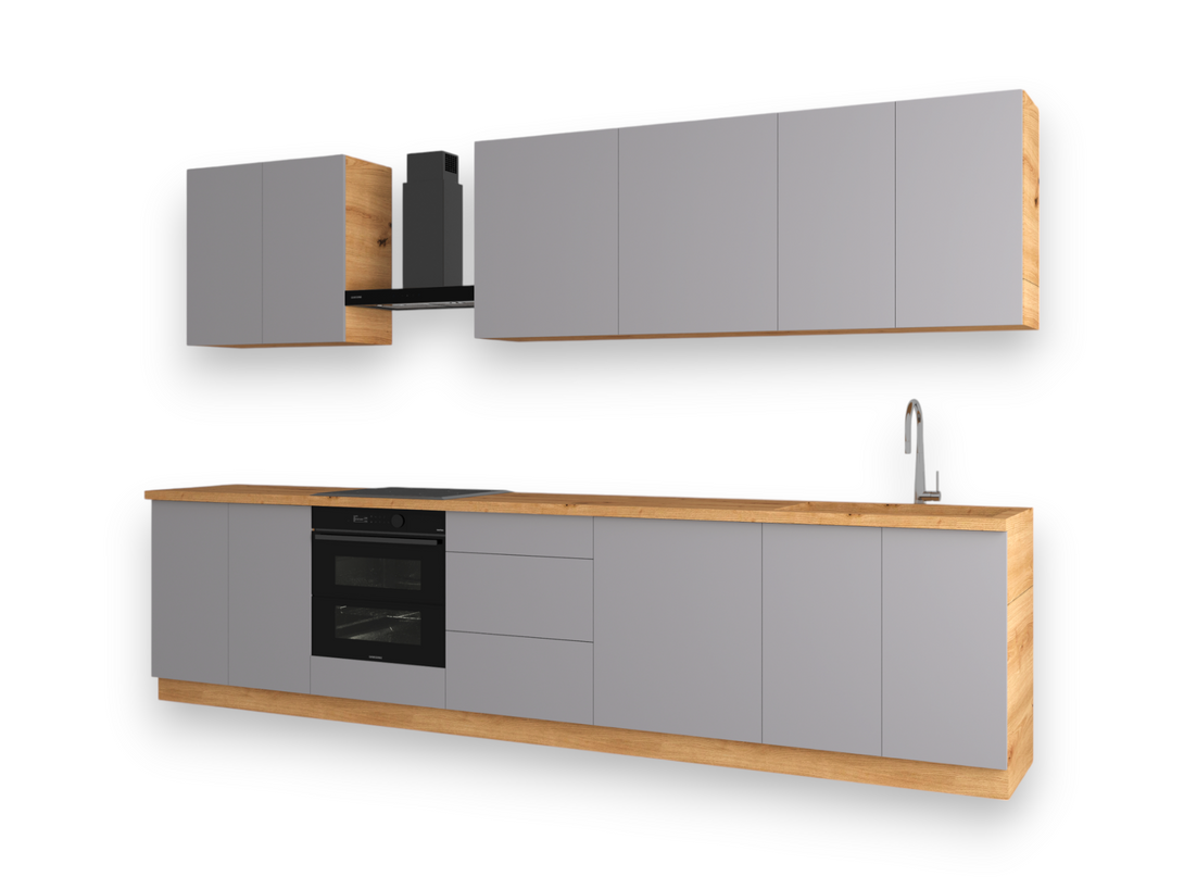 Küchenzeile K89 - G340 - Langen Beige -  Strapazierfähig mit modernem Flair - ROYAL24_MARKT