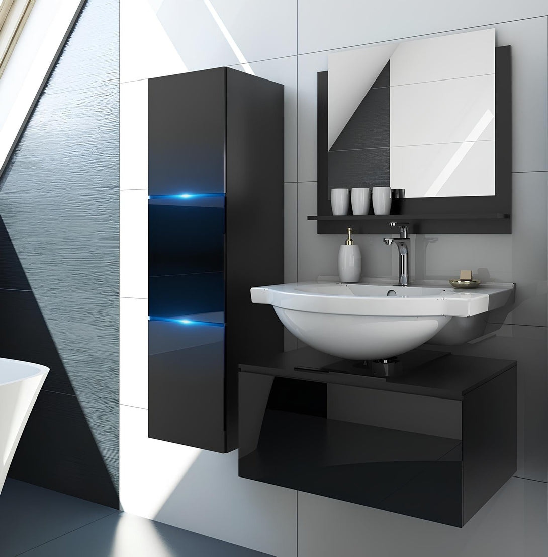 Badmöbel-Set Badezimmer Deluxe 2024/Hochwertige Materialien für stilvolle Badmöbel, (Komplett Set, 3-St., LUMIA)
