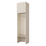 Soreno Garderobenregal mit Sitzbank (Anbauelement) in Macadamia