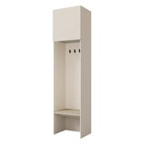 Soreno Garderobenregal mit Sitzbank (Anbauelement) in Macadamia – Ansicht 2