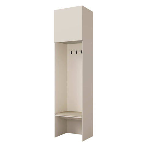 Soreno Garderobenregal mit Sitzbank (Anbauelement) in Macadamia – Ansicht 2