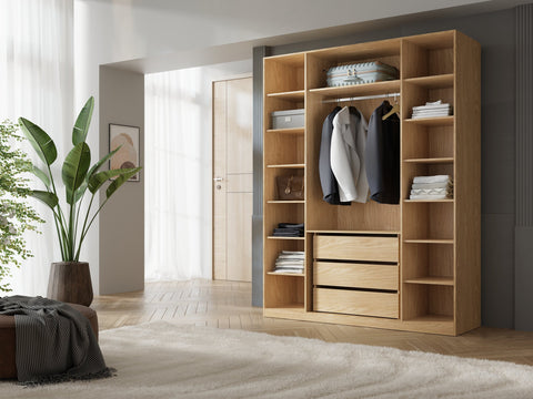 Soreno Kleiderschrank in Frühlingseiche / Macadamia – Ansicht 4