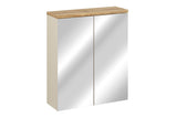 Spiegelschrank Balvina Kaschmir matt 60 × 70 × 20 cm mit 2 Türen